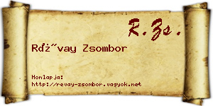 Révay Zsombor névjegykártya